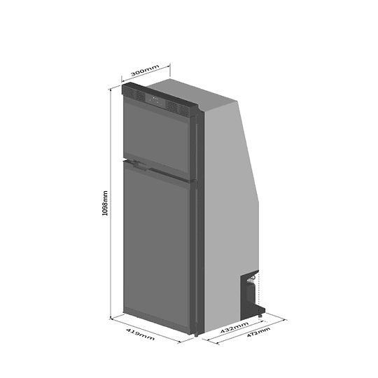 Refrigerador 96L 12V / 220V a compresor