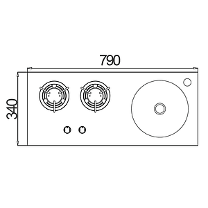 Combo Cocina/Lavaplato encimera para casa rodante camper y motorhome
