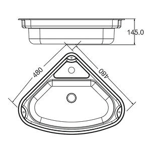Lavaplatos esquinero de acero inoxidable con cubierta para casa rodante camper y motorhome
