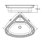 Lavaplatos esquinero de acero inoxidable con cubierta para casa rodante camper y motorhome - Miniatura 2