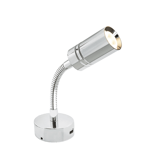 Lámpara LED 12/24V encendido touch y puerto USB