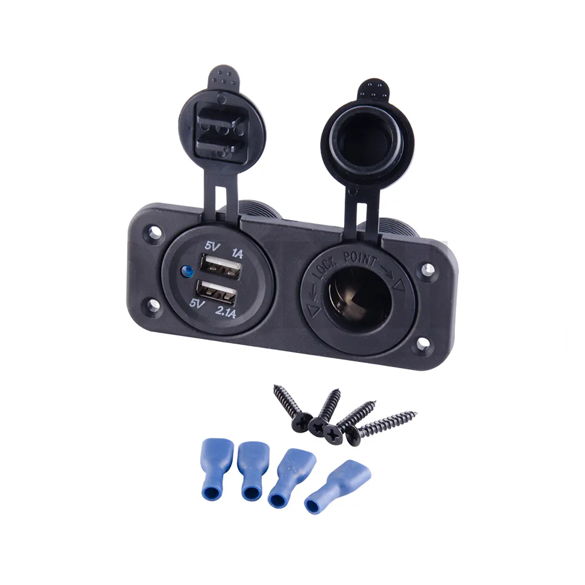 ProCar 67323000 USB – Enchufe Doble (12 VCC/24 VCC, 5 A