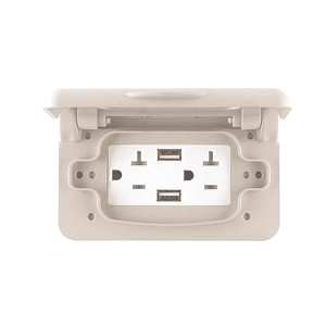 Tapa para caja eléctrica exterior blanca