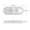 Foco LED 12/24V doble con interruptor negro