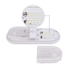 Foco LED 12/24V doble con interruptor blanco