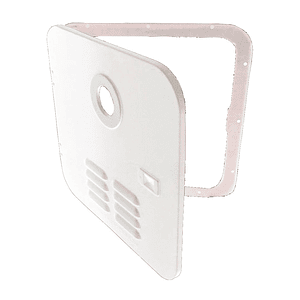 Puerta blanca exterior para calentador de agua Girard