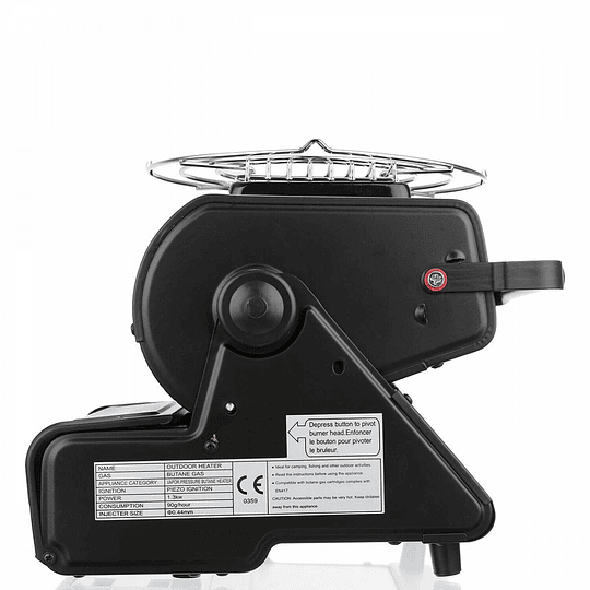 Estufa / Cocinilla portátil a gas con adaptador para gas licuado