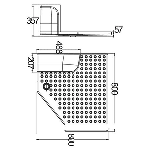 Receptáculo para ducha con cubrerueda
