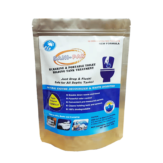 Kit de 10 sachets biodegradables polvo disgregante para baño químico