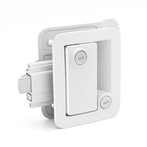 Cerradura chapa blanca para RV, Teardrop, Trailer, Casa Rodante, Motorhome