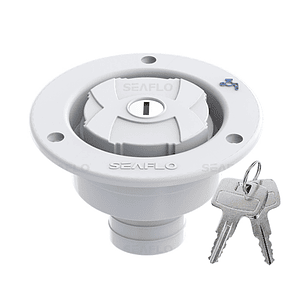 Entrada de Agua con llave color blanco para casa rodante, camper, motorhome
