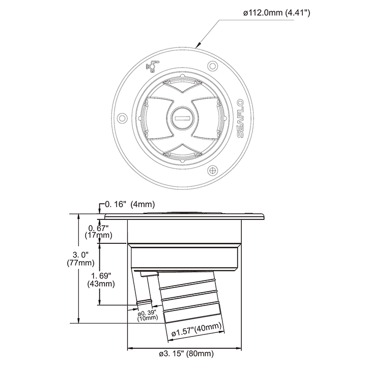 Entrada de Agua negra con llave para casa rodante, camper, motorhome 6