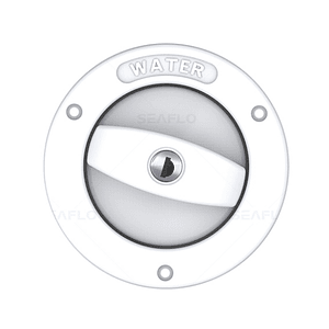 Entrada de agua color blanco con llave para camper, casa rodante, motorhome, carro