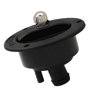 Entrada de agua color negro con llave para camper, casa rodante, motorhome, carro