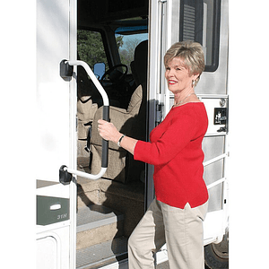 Manilla pasamanos de acceso grande para casa rodante, camper, motorhome blanca