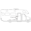 Manilla de acceso para casa rodante, camper, motorhome blanca