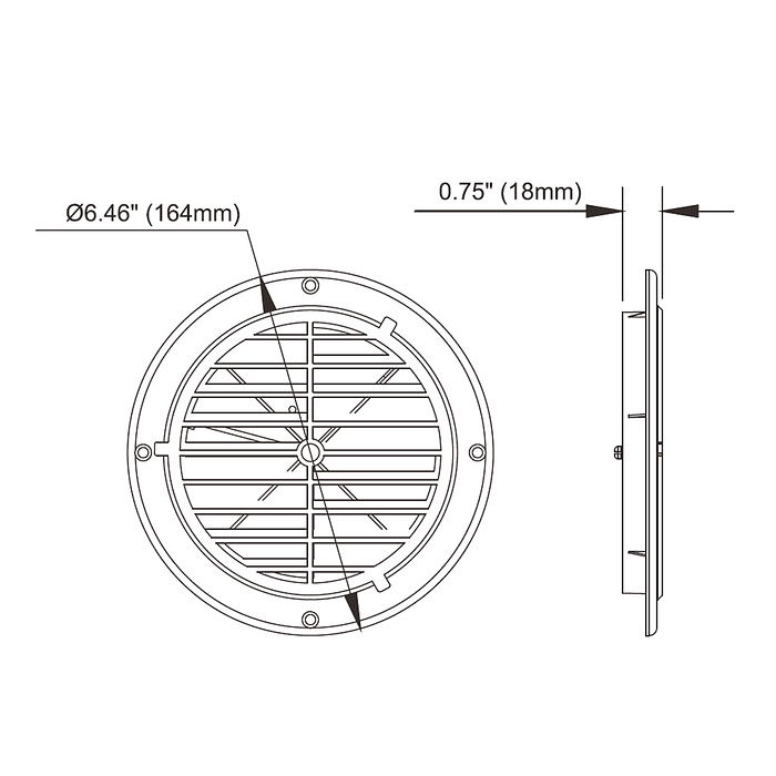 Celosía de muro redonda con bloqueador de paso 5