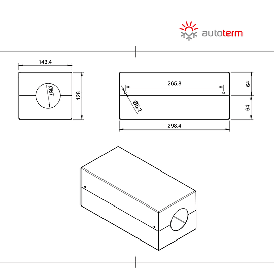 Caja para montaje acero inoxidable calefactor 12v Autoterm