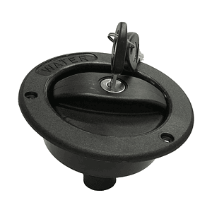 Entrada de agua color negro con llave para camper, casa rodante, motorhome, carro