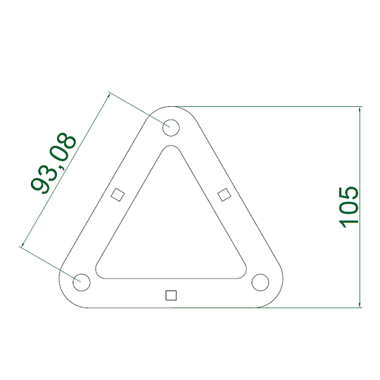 Soporte fijación triangular con llave para bidón rotomoldeado
