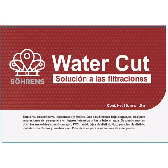 Cinta Water Cut adhesiva repara fugas de agua 10cm x 150cm