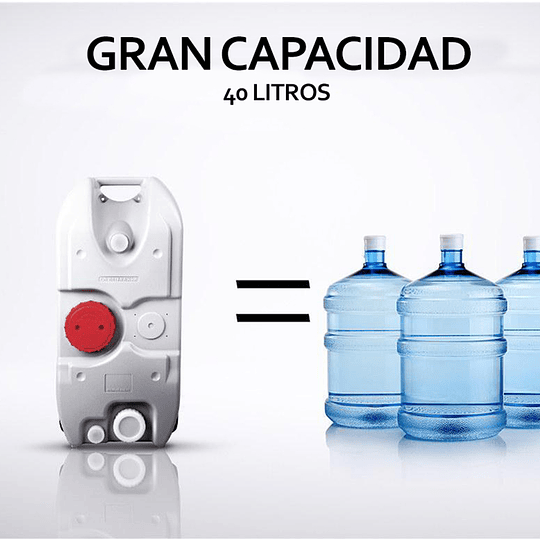 Estanque de agua 40 litros con ruedas gris