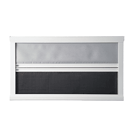 Marco aluminio 800x400mm interior de ventana con blackout y malla mosquitera