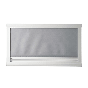 Marco PVC 700x400mm interior de ventana con blackout y malla mosquitera