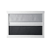 Marco aluminio 600x450mm interior de ventana con blackout y malla mosquitera