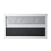Marco aluminio 1200x500mm interior de ventana con blackout y malla mosquitera