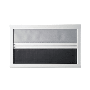 Marco PVC 700x400mm interior de ventana con blackout y malla mosquitera