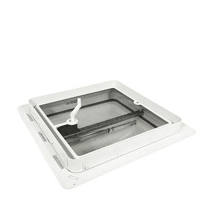 Claraboya 356x356mm con malla mosquitera tapa color negra