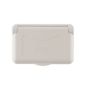 Tapa para caja eléctrica exterior blanca con separador