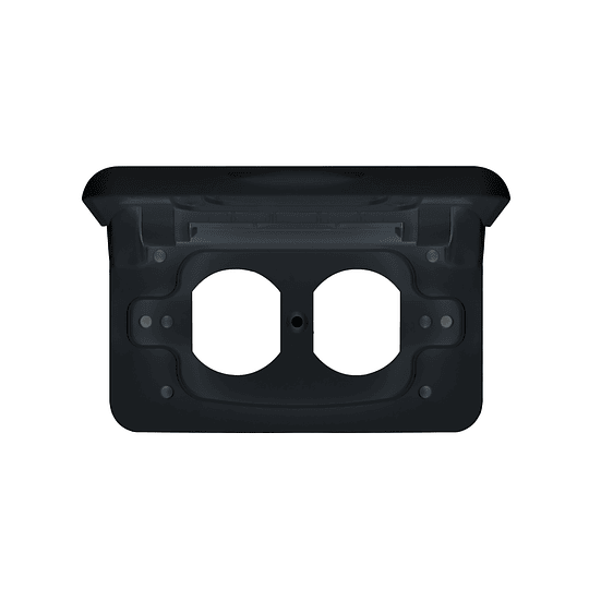 Tapa para caja eléctrica exterior negra con separador