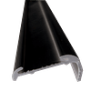 Perfil J de aluminio negro cubre uniones (5,5 mts)
