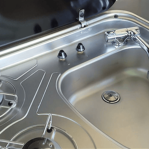 Combo Cocina y Lavaplato para casa rodante camper y motorhome