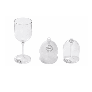 Juego de 2 copas desarmables y cápsulas de protección para guardado