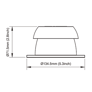 Ventilación de techo para estanques tipo gorro negra