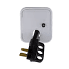 Compuerta pequeña para cable tomacorriente exterior 30amp 220V negro SEAFLO