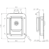 Cerradura chapa impacto acero inoxidable 120x92mm