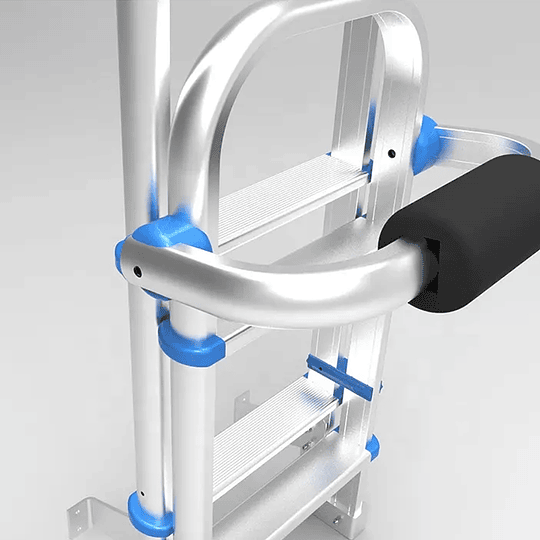 Escalera plegable de aluminio para casa rodante o furgón