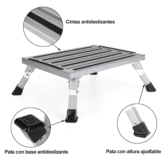 Piso de aluminio altura regulable para casa rodante