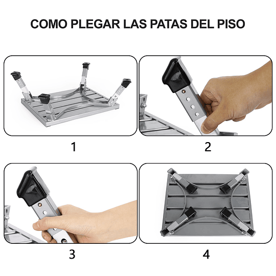 Piso de aluminio altura regulable para casa rodante