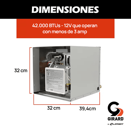 Calefont Instantáneo para casa rodante, motorhome, camper, bote