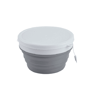 Bowl gris plegable grande con tapa