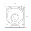 Tomacorriente externa 220v incluye enchufe hembra para cordón