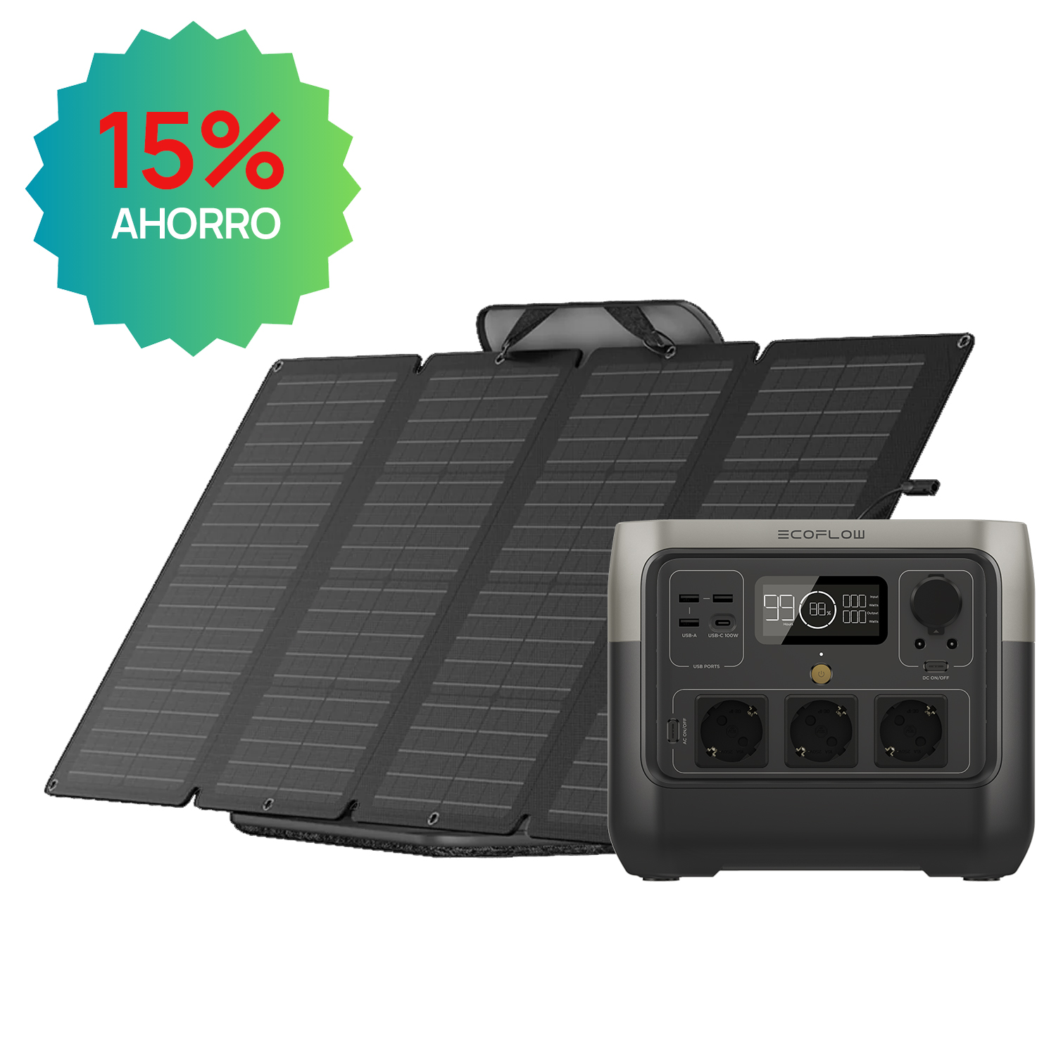 Kit Solar River 2 Pro + Panel Plegable 160W