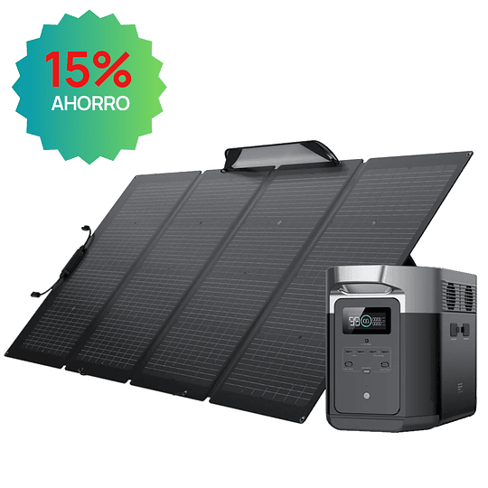 Kit Solar EcoFlow Delta Max + Panel Plegable 220W bifacial