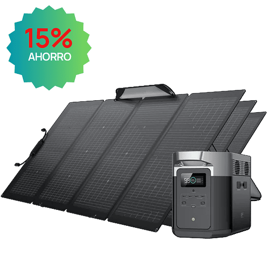 Kit Solar EcoFlow Delta Max + Panel Plegable 220W bifacial
