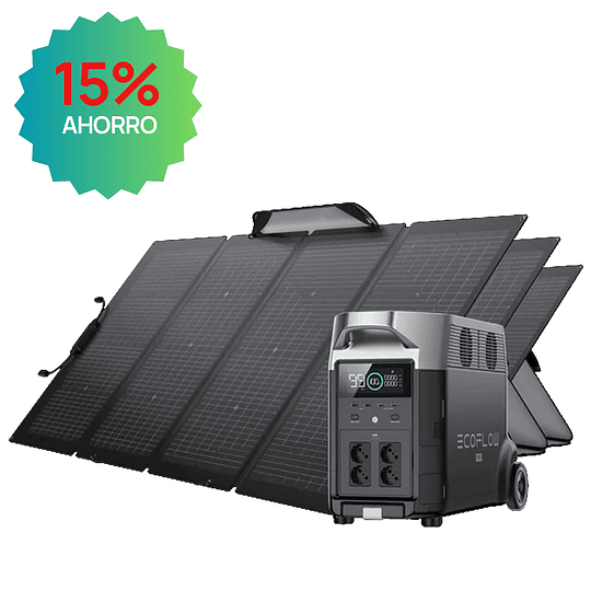 Kit Solar EcoFlow Delta Pro + Panel Plegable 220W